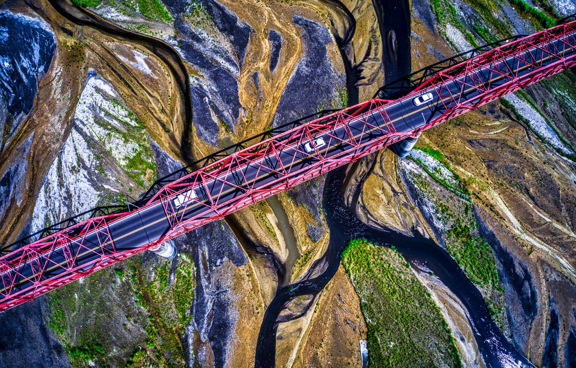 New York Photography Awards Winner - Dry river on earth canvas