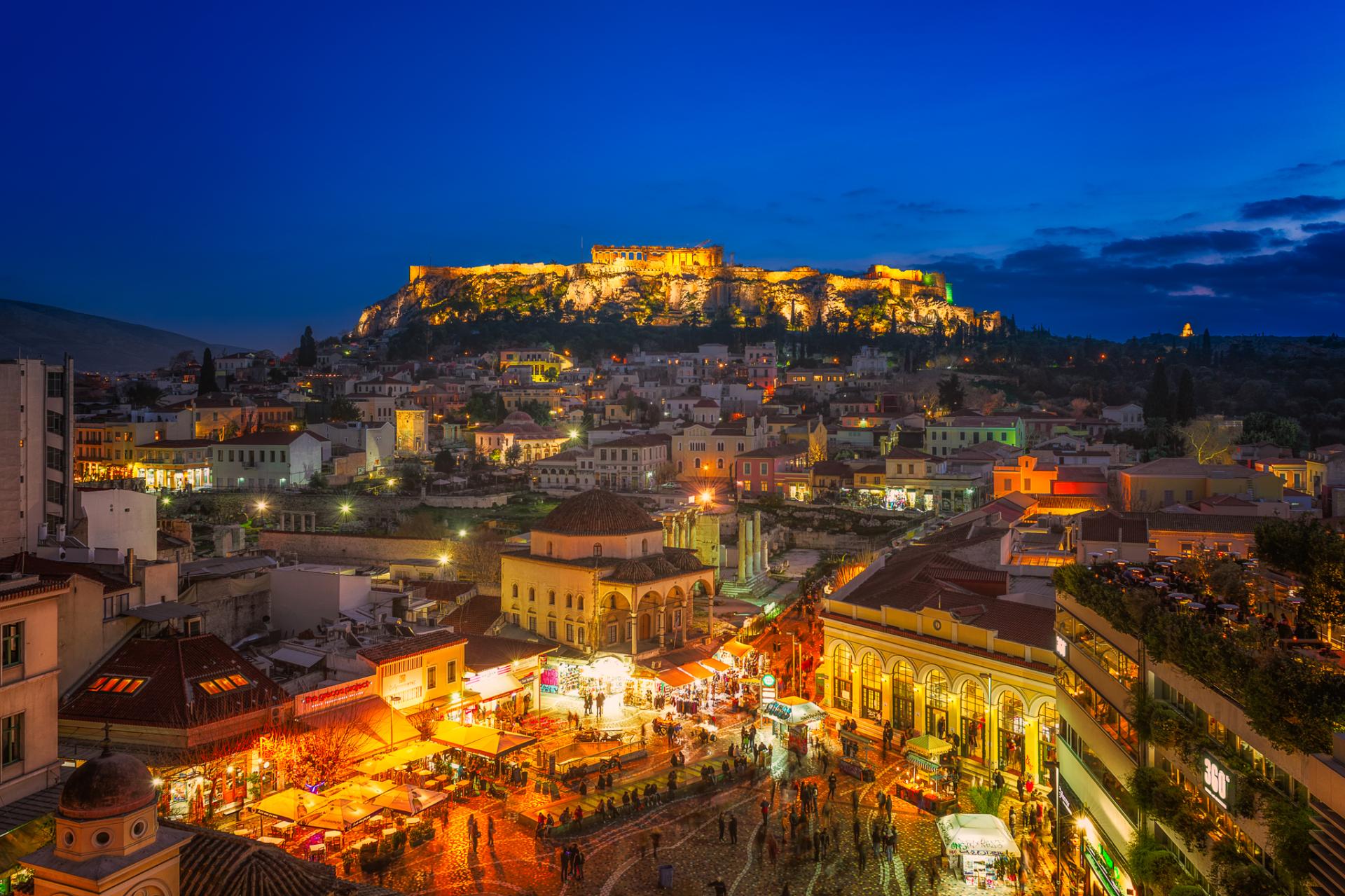New York Photography Awards Winner - The Monastiraki Square at night | Athens, Greece