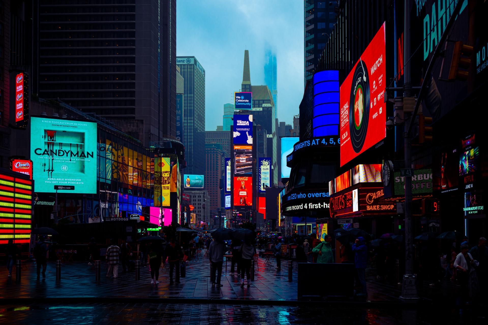 New York Photography Awards Winner - Vibrance in the Rain: Time Square