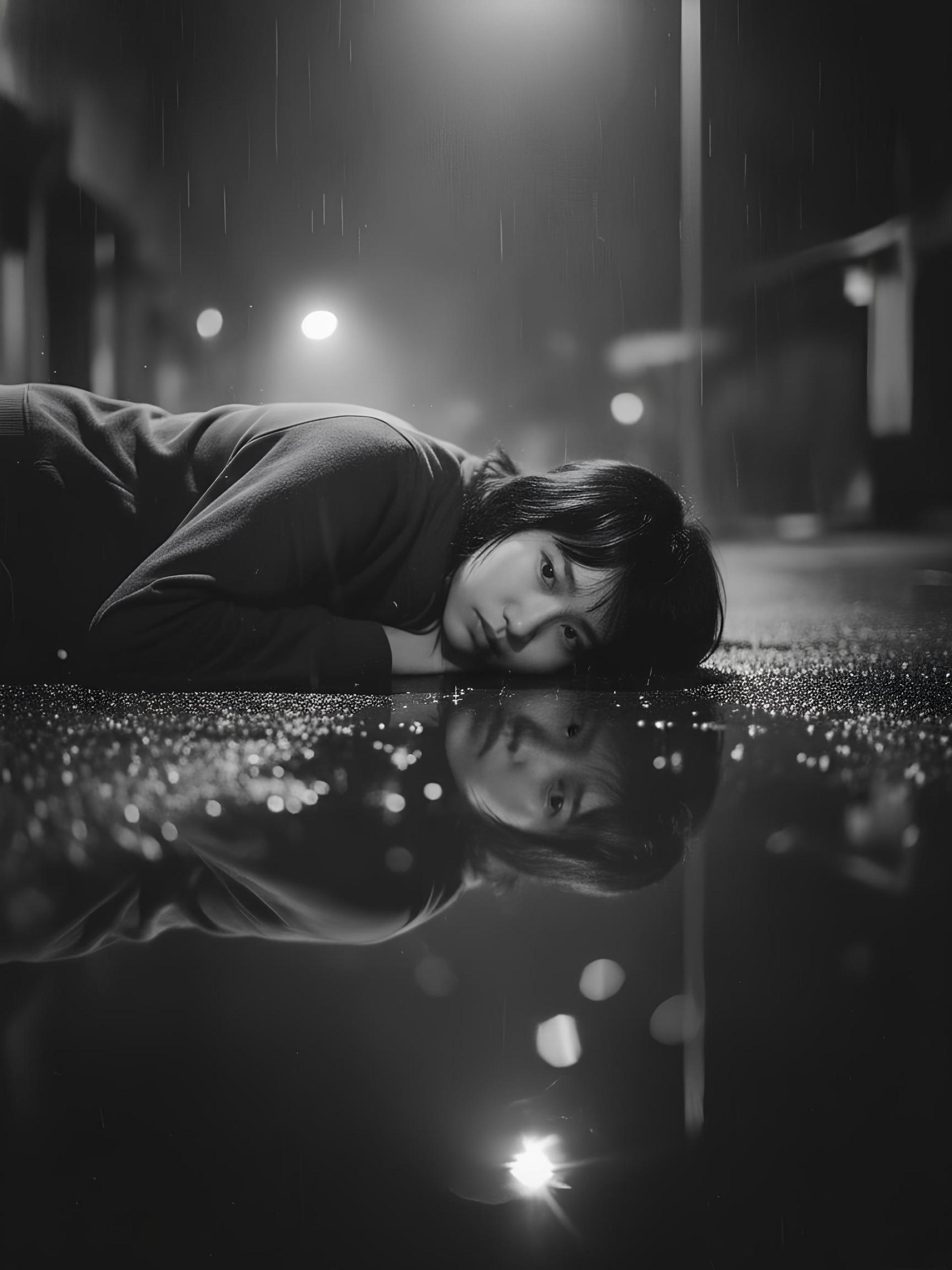 New York Photography Awards Winner - A Self-Gaze in the Rainy Night